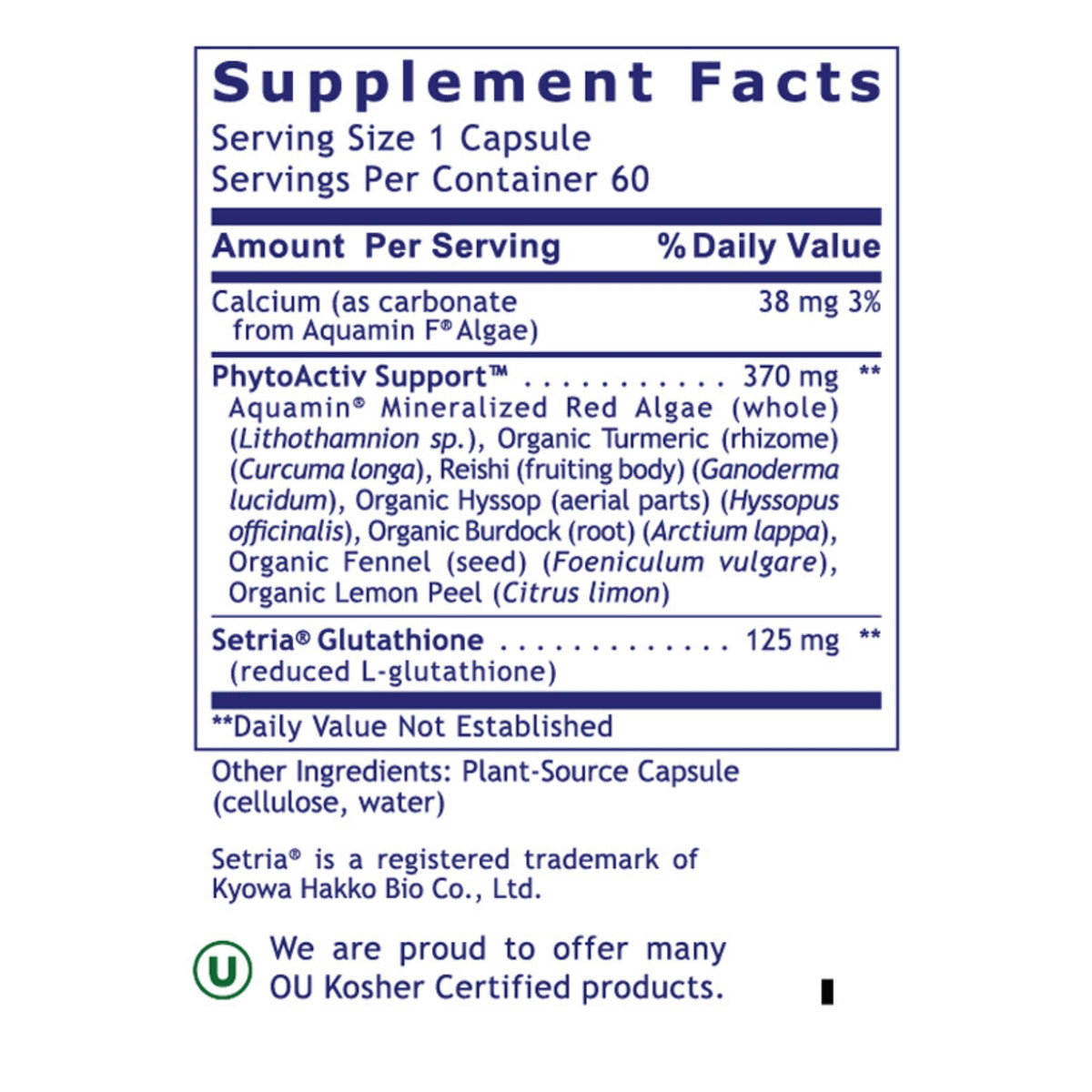 Premier Research Labs, Premier Glutathione Complex, 60 Plant-Source Capsules UPC 807735004705 | Hilife Vitamins