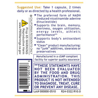 Premier Research Labs, Premier NADH, 30 Plant-Source Capsules UPC 807735005108 | Hilife Vitamins