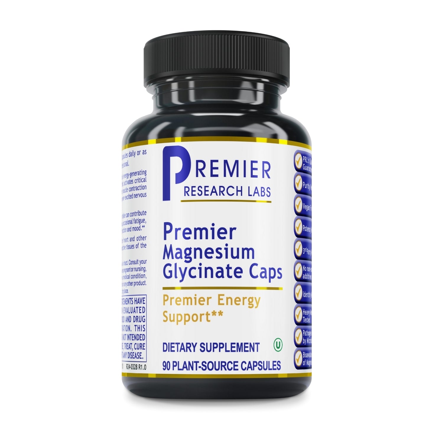 Premier Research Labs, Premier Magnesium Glycinate, 90 Plant-Source Capsules UPC 807735011505 | HiLife Vitamins