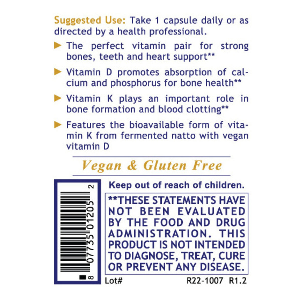 Premier Research Labs, Premier Vitamin D3+K2, 30 Plant-Source Capsules UPC 807735012052 | Hilife Vitamins