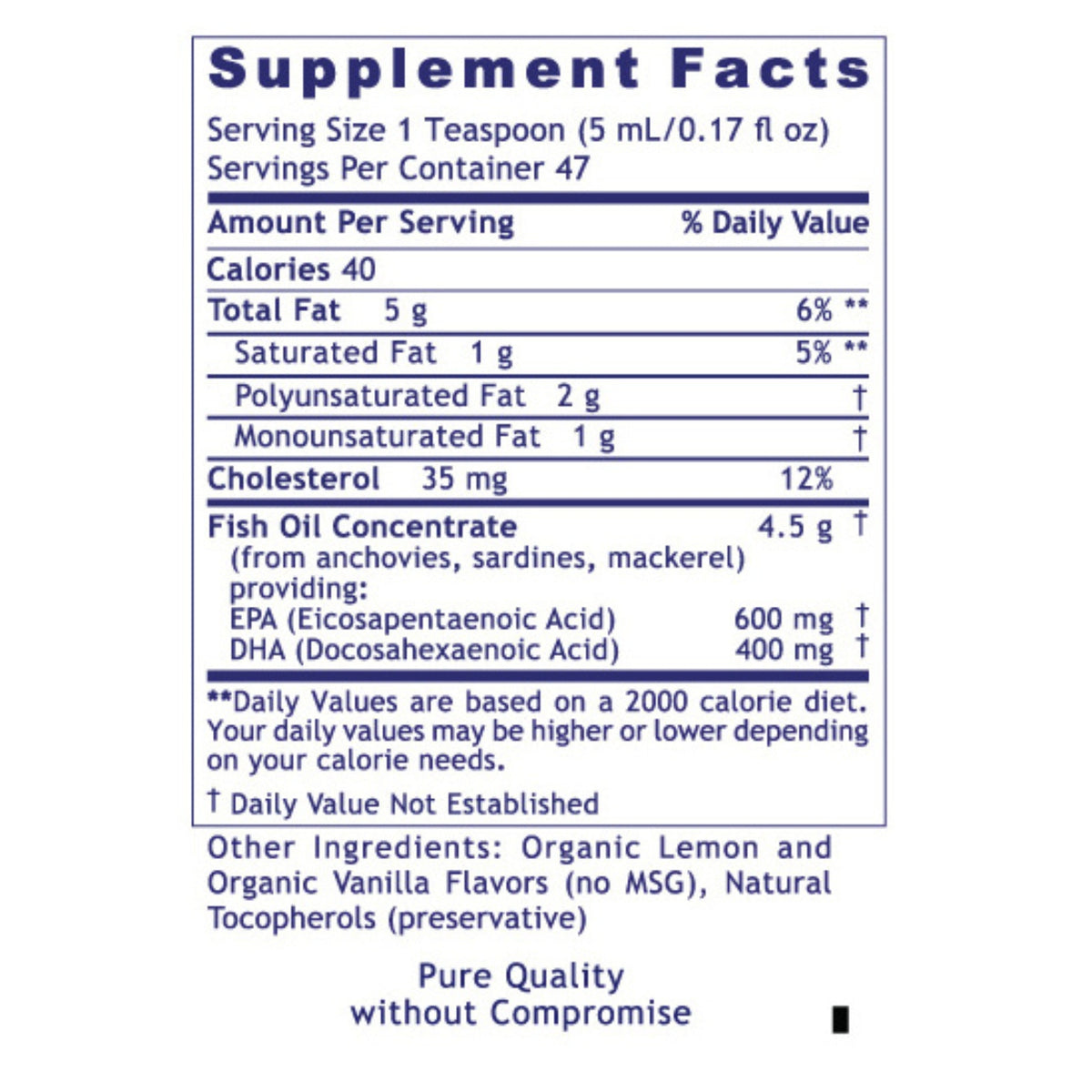 Premier Research Labs, EPA/DHA Marine Liquid, 8 Oz (235 mL) UPC 807735013486 | Hilife Vitamins
