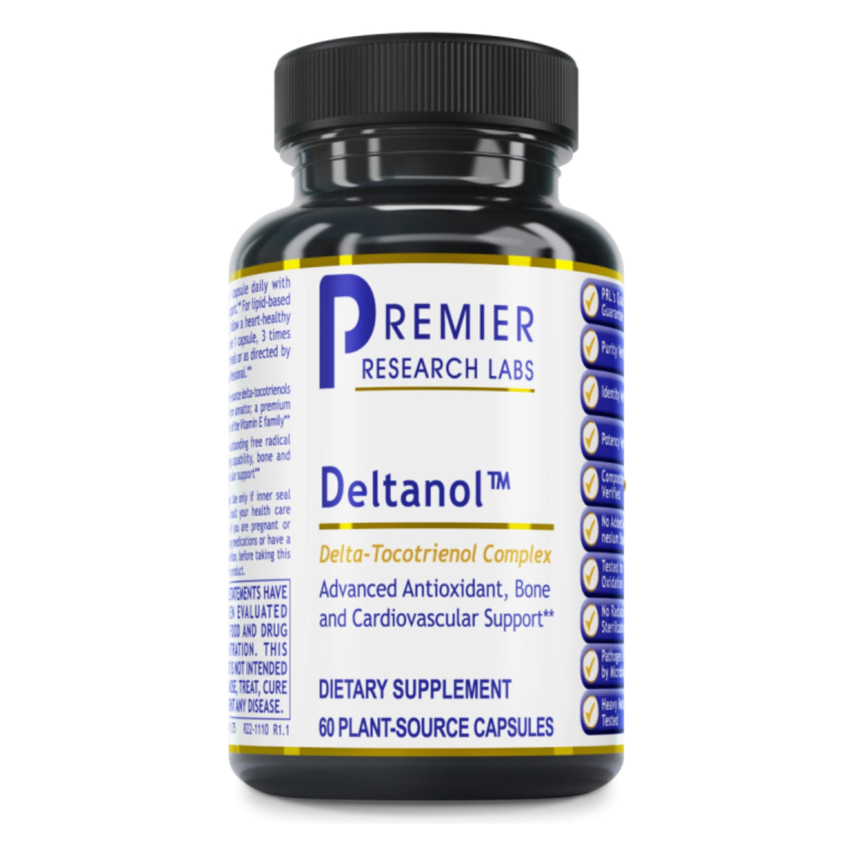 Premier Research Labs, Deltanol™, 60 Plant-Source Capsules UPC 807735013752 | Hilife Vitamins