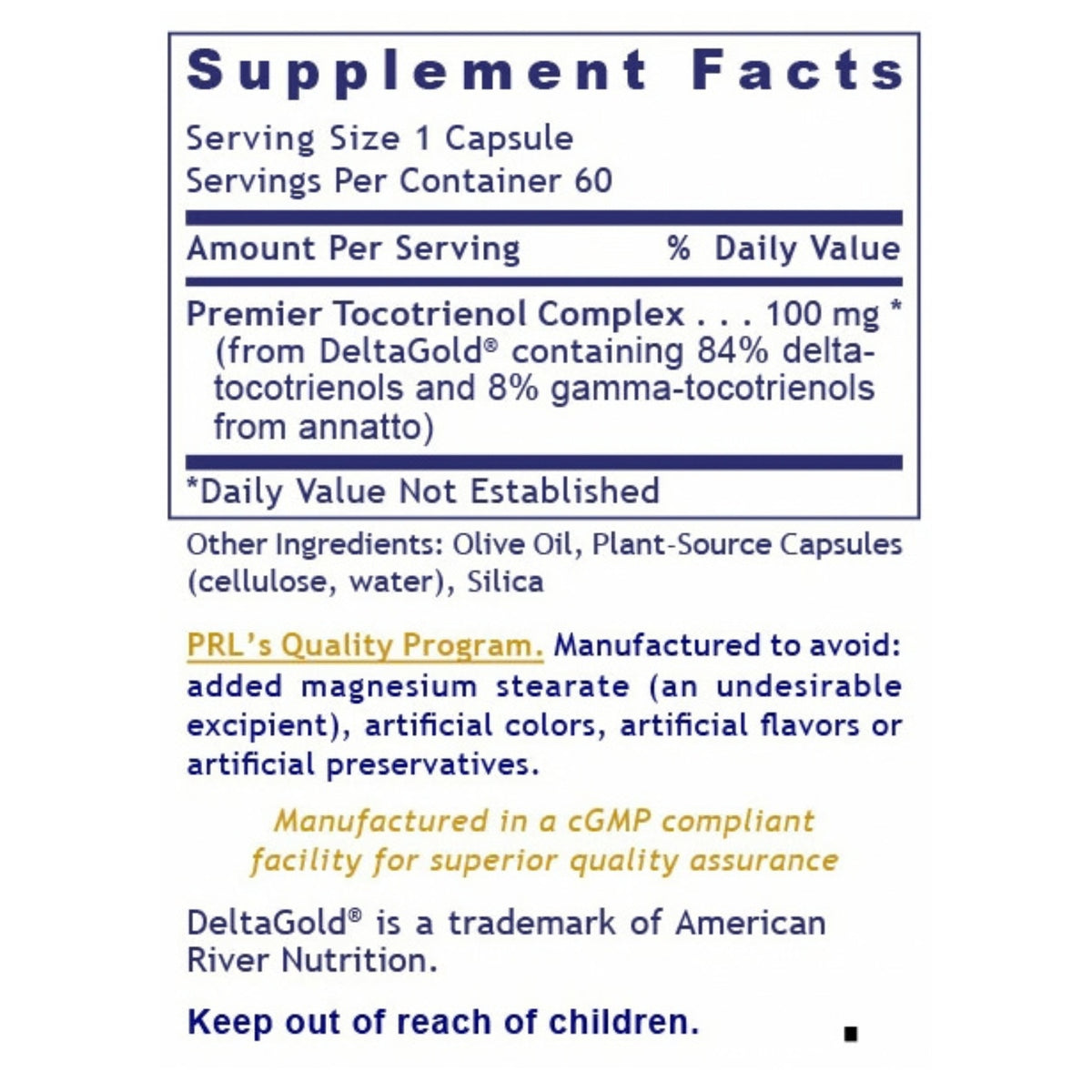 Premier Research Labs, Deltanol™, 60 Plant-Source Capsules UPC 807735013752 | Hilife Vitamins