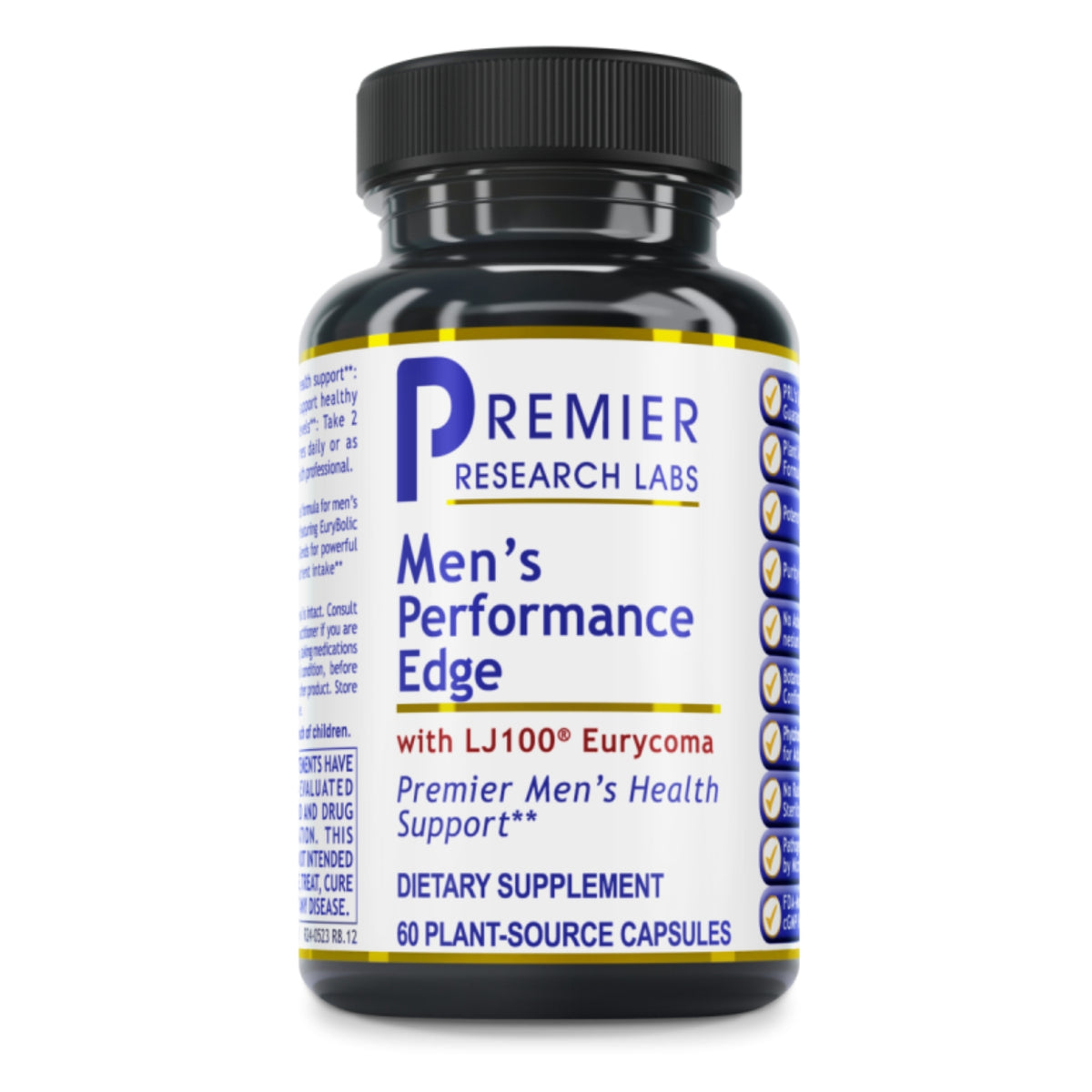 Premier Research Labs, Men's Performance Edge, 60 Plant-Source Capsules UPC 807735020910 | Hilife Vitamins