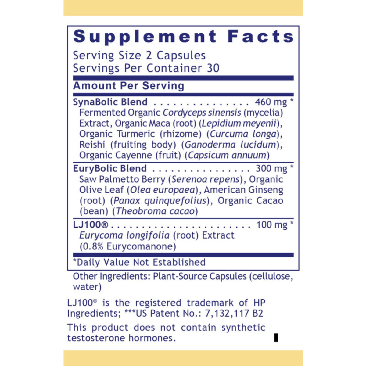 Premier Research Labs, Men's Performance Edge, 60 Plant-Source Capsules UPC 807735020910 | Hilife Vitamins
