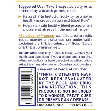 Premier Research Labs, CircuZyme, 60 Plant-Source Capsules UPC 807735020941 | Hilife Vitamins