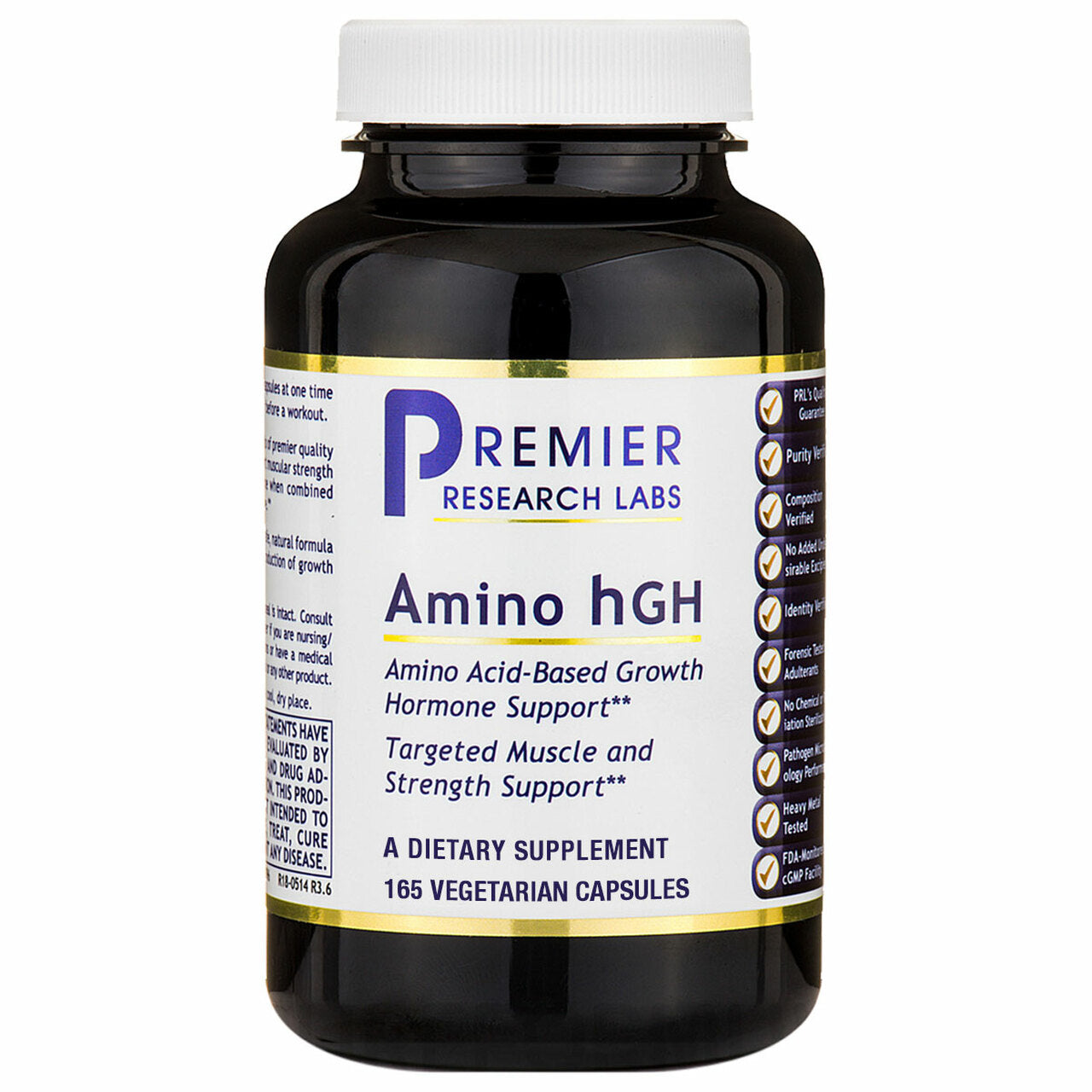 Premier Research Labs, Amino hGH, 105 Vegetarian Capsules UPC 807735020965 | Hilife Vitamins