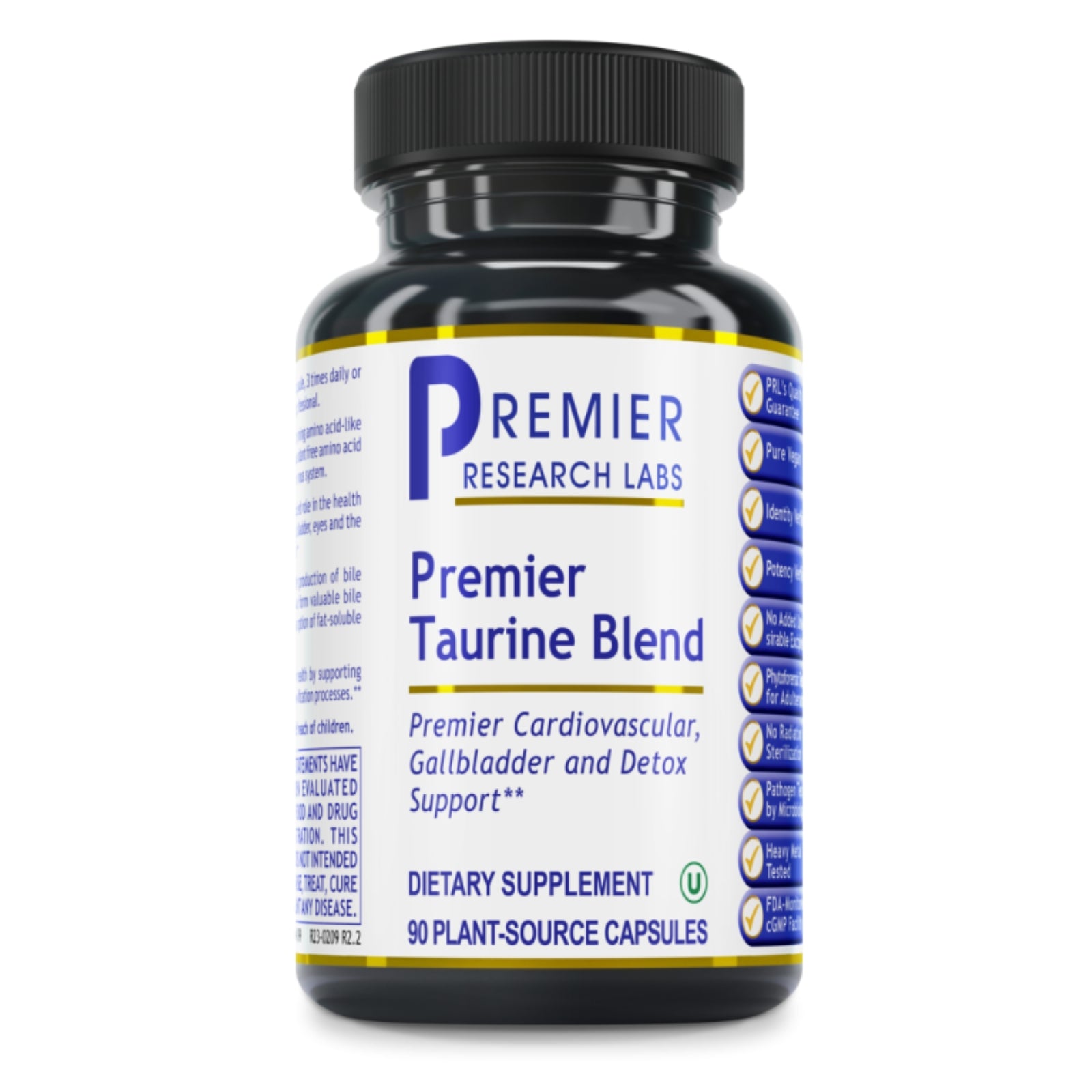 Premier Research Labs, Premier Taurine Blend, 90 Plant-Source Capsules UPC 807735020996 | Hilife Vitamins