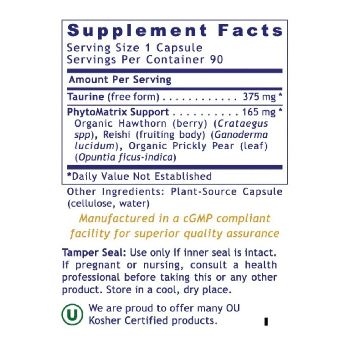 Premier Research Labs, Premier Taurine Blend, 90 Plant-Source Capsules UPC 807735020996 | Hilife Vitamins