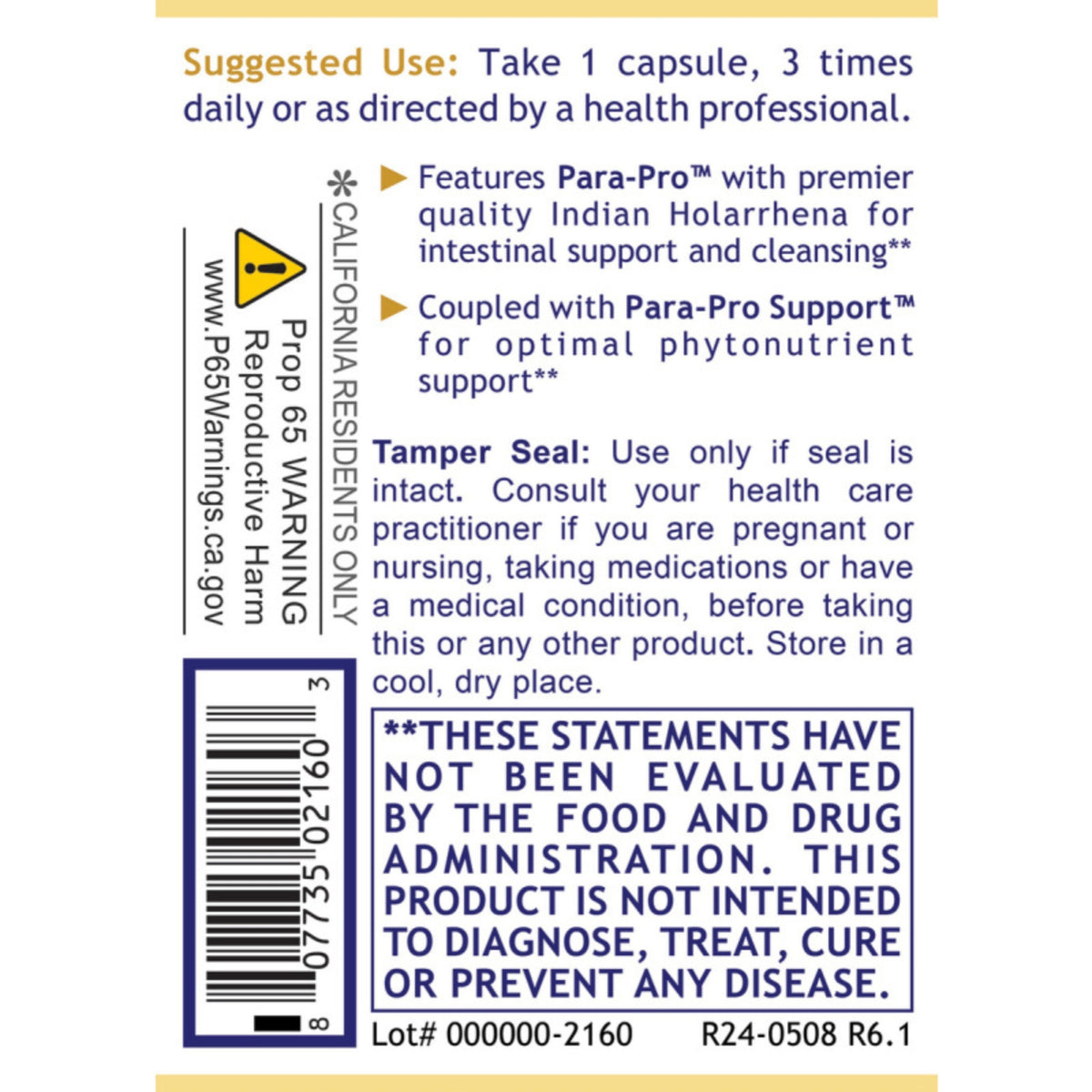 Premier Research Labs, ParaStat™, 90 Plant-Source Capsules UPC 807735021603 | Hilife Vitamins
