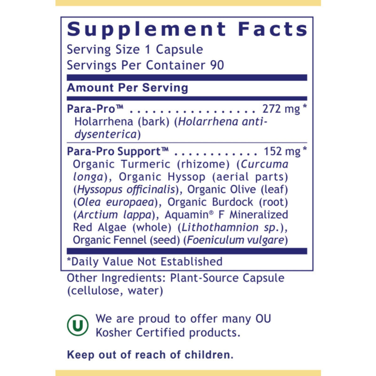 Premier Research Labs, ParaStat™, 90 Plant-Source Capsules UPC 807735021603 | Hilife Vitamins