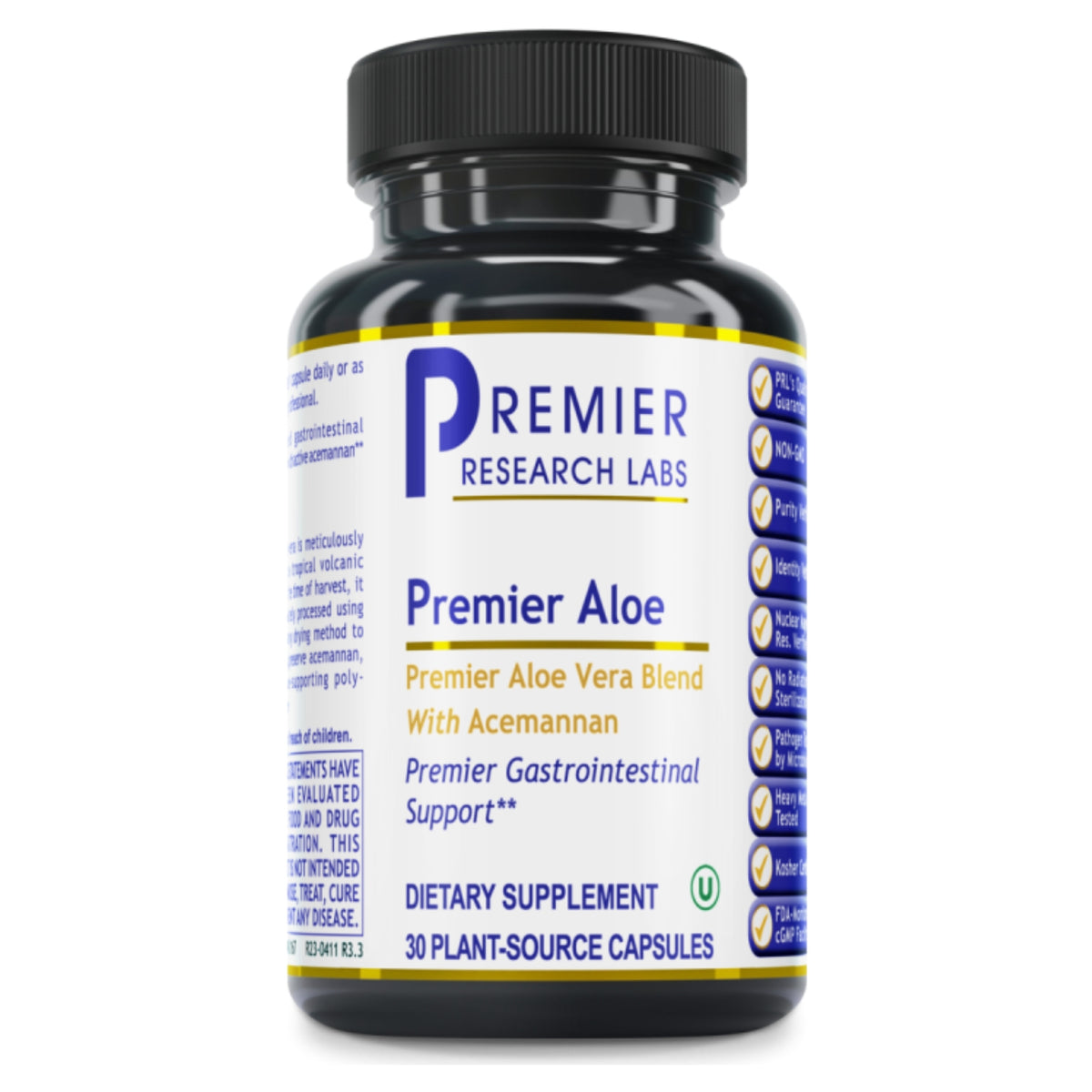 Premier Research Labs, Premier Aloe, 30 Plant-Source Capsules UPC 807735021672 | Hilife Vitamins