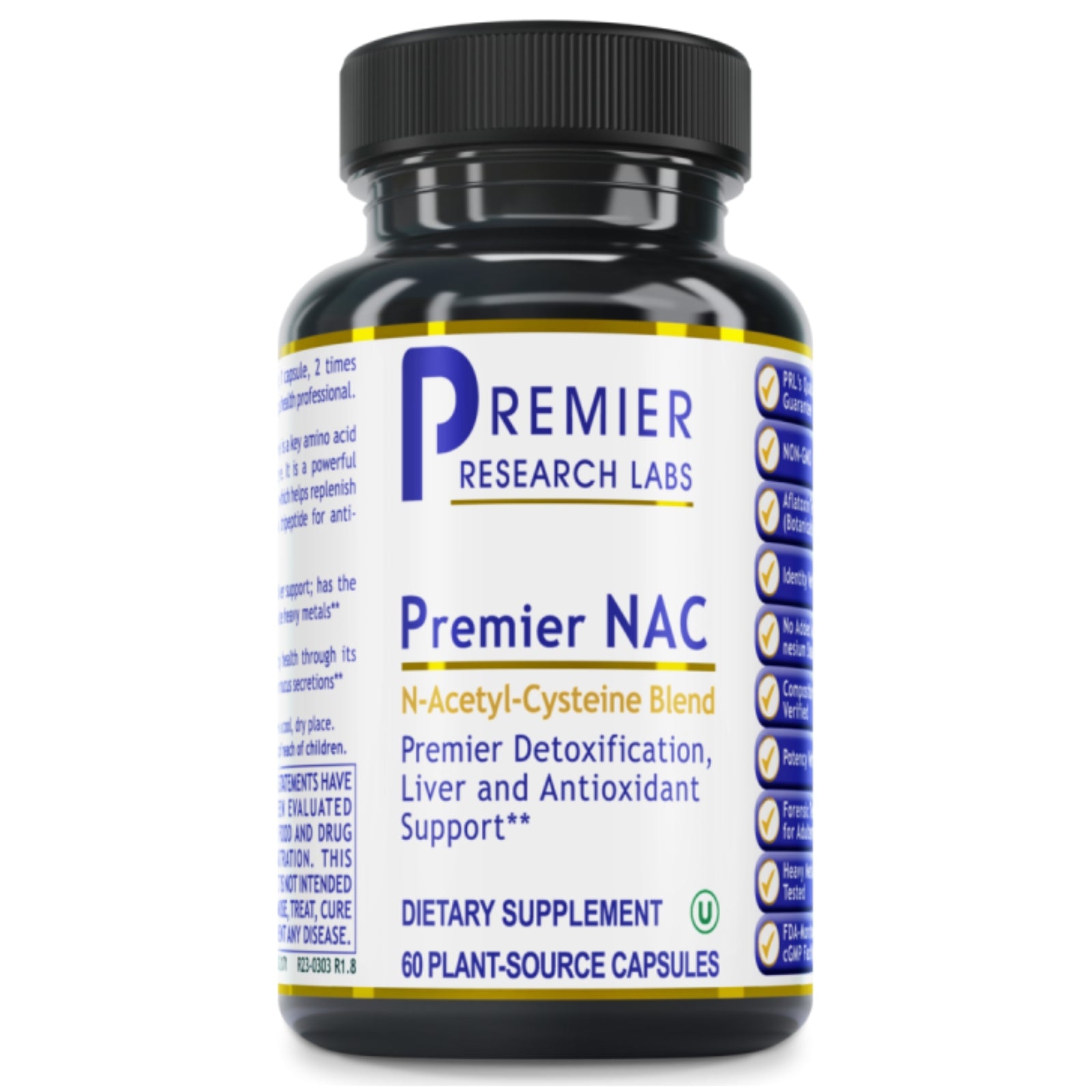 Premier Research Labs, Premier NAC, 60 Plant-Source Capsules UPC 807735021719 | Hilife Vitamins