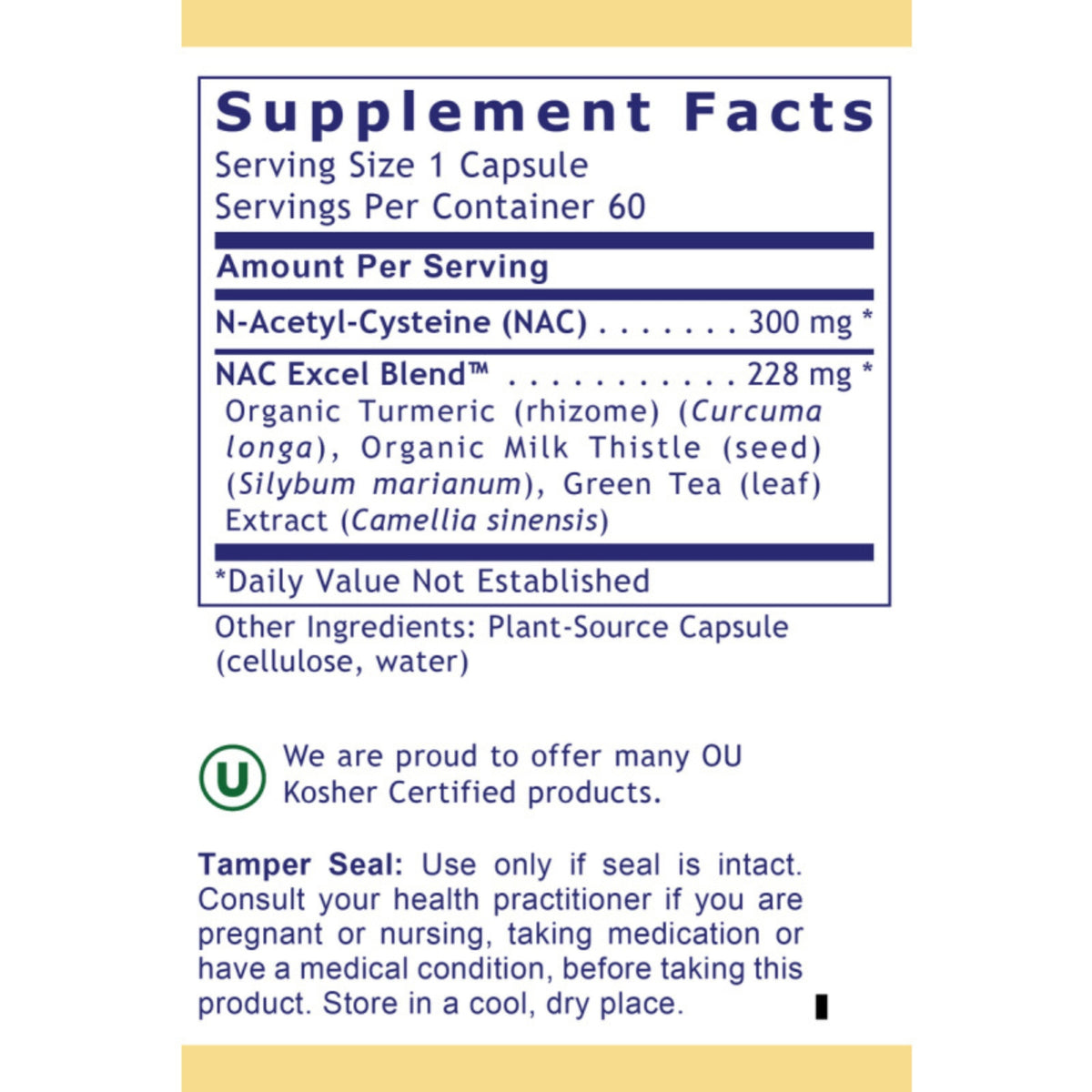 Premier Research Labs, Premier NAC, 60 Plant-Source Capsules UPC 807735021719 | Hilife Vitamins