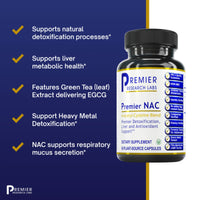 Premier Research Labs, Premier NAC, 60 Plant-Source Capsules UPC 807735021719 | Hilife Vitamins