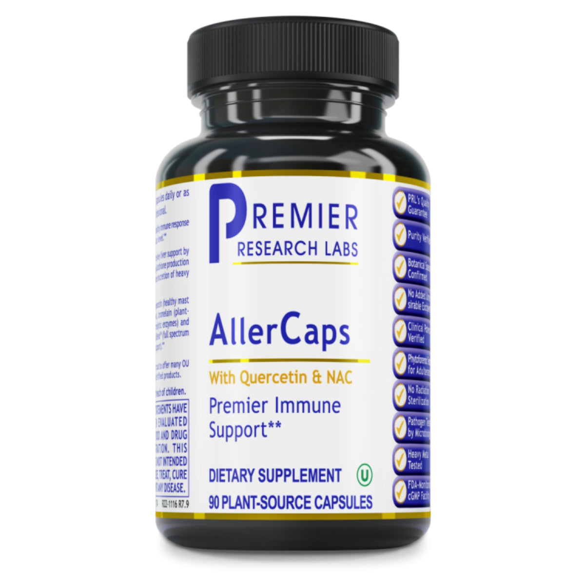 Premier Research Labs, AllerCaps, 90 Plant-Source Capsules UPC 807735021740 | Hilife Vitamins