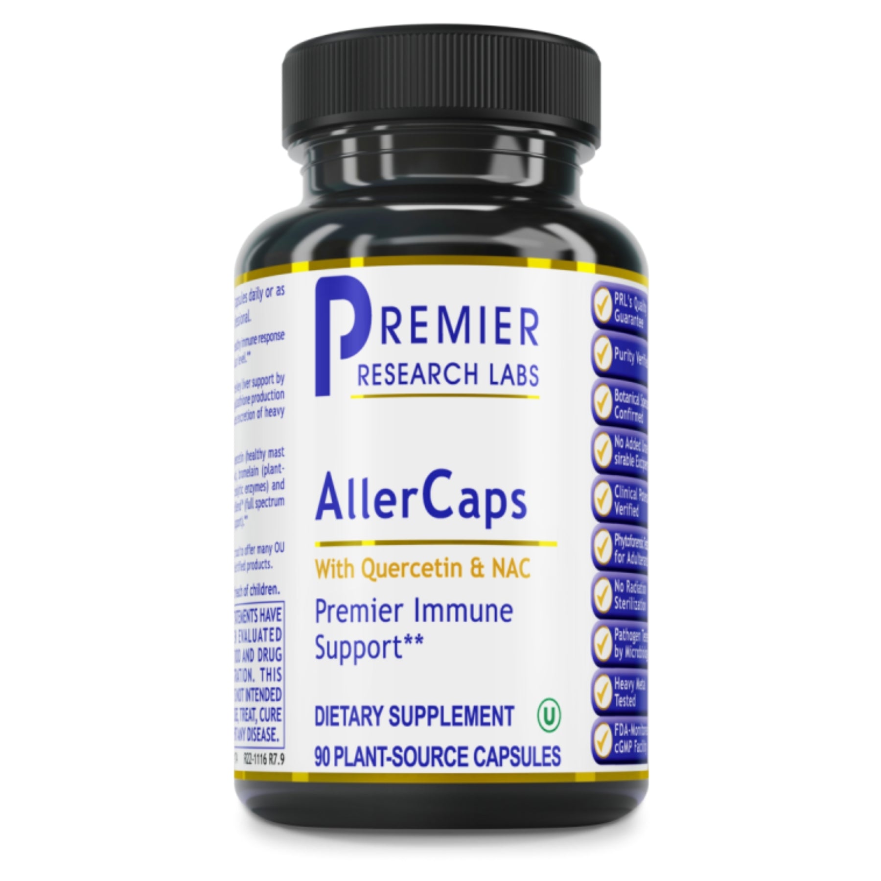 Premier Research Labs, AllerCaps, 90 Plant-Source Capsules UPC 807735021740 | Hilife Vitamins