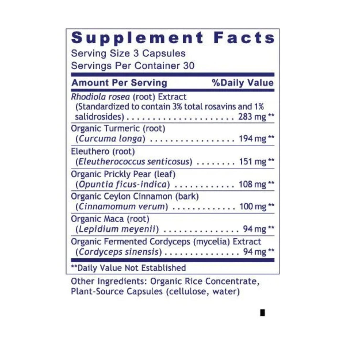 Premier Research Labs, Adaptogen-R3™, 90 Pant-Source Capsules UPC 807735021757 | Hilife Vitamins