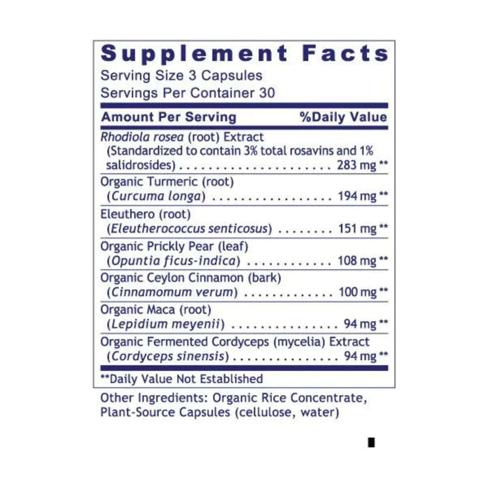 Premier Research Labs, Adaptogen-R3™, 90 Pant-Source Capsules UPC 807735021757 | Hilife Vitamins