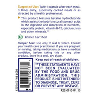 Premier Research Labs, Premier HCL, 90 Plant-Source Capsules UPC 807735021771 | Hilife Vitamins