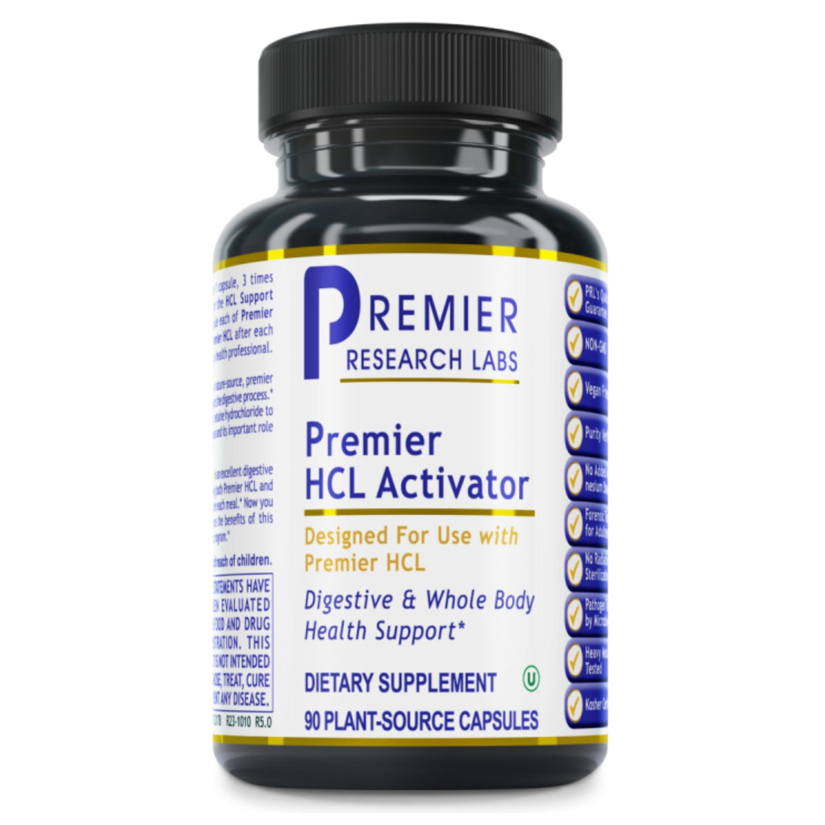 Premier Research Labs, Premier HCL Activator, 90 Plant-Source Capsules UPC 807735021788 | Hilife Vitamins