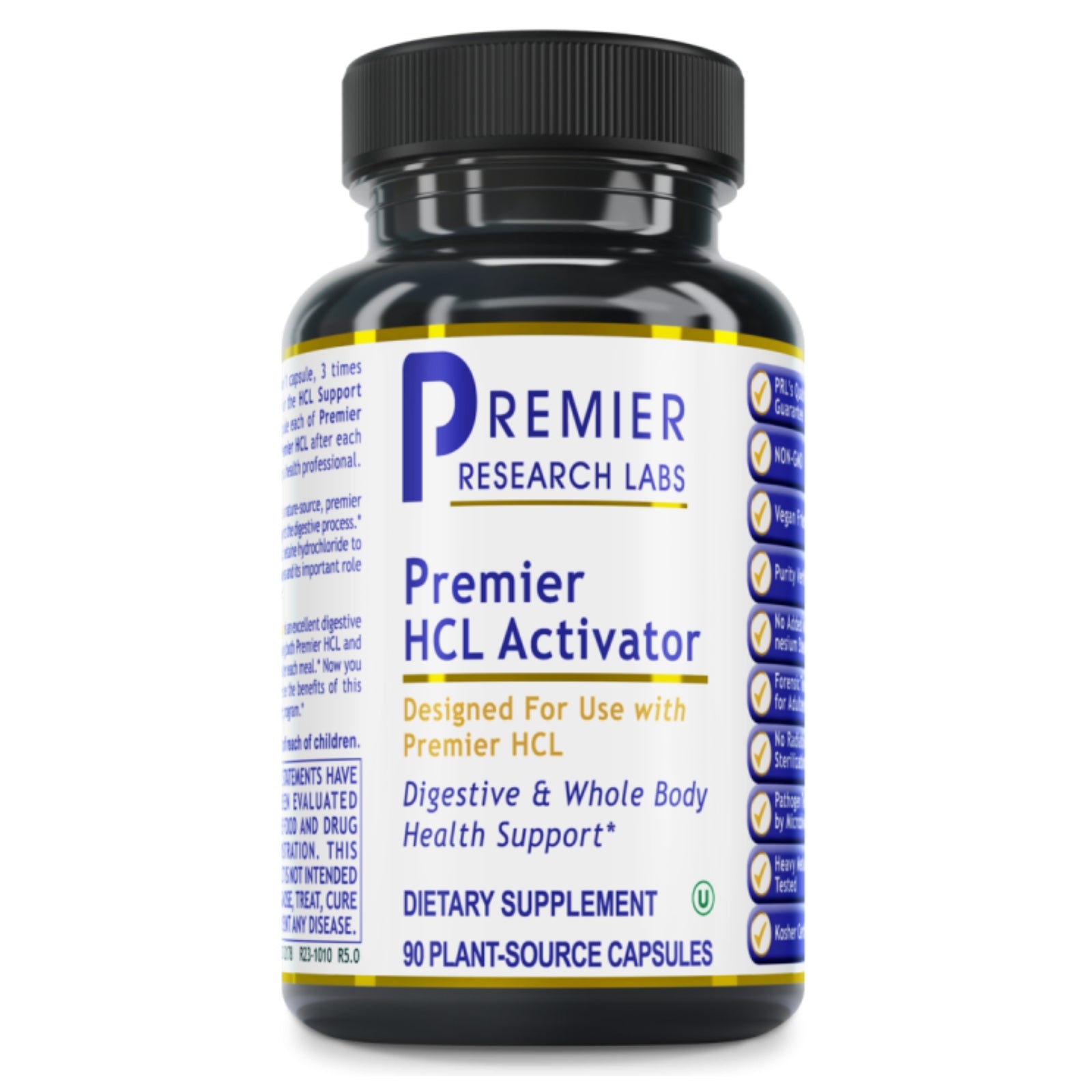 Premier Research Labs, Premier HCL Activator, 90 Plant-Source Capsules UPC 807735021788 | Hilife Vitamins