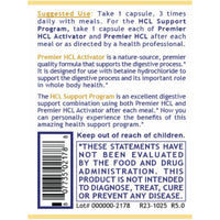 Premier Research Labs, Premier HCL Activator, 90 Plant-Source Capsules UPC 807735021788 | Hilife Vitamins