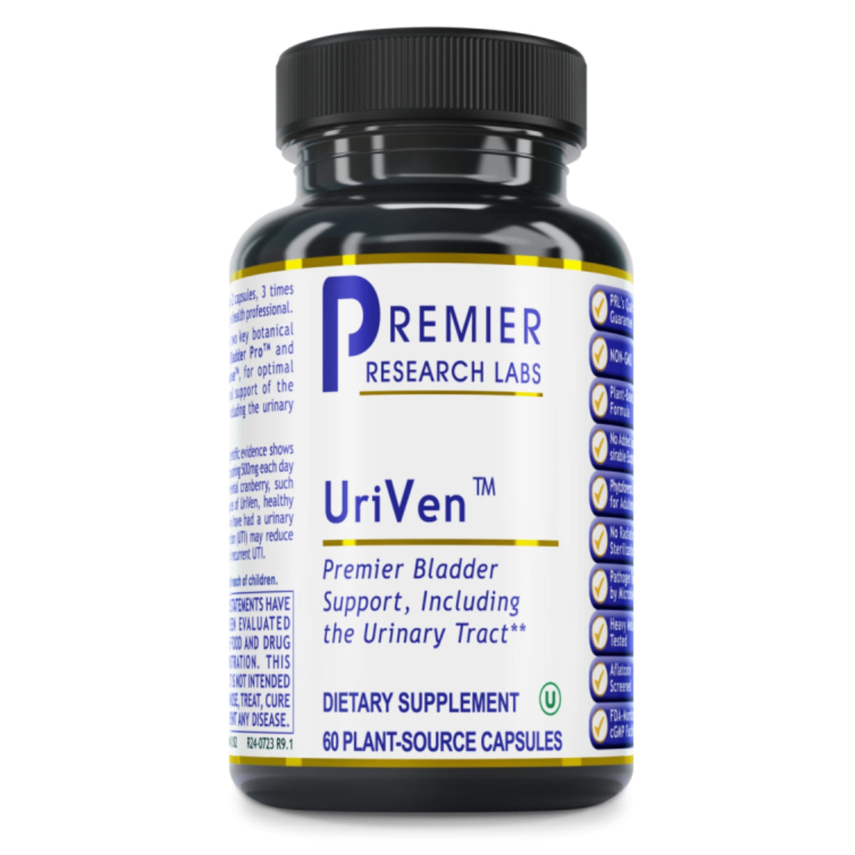 Premier Research Labs, UriVen™, 60 Plant-Source Capsules UPC 807735021825 | Hilife Vitamins