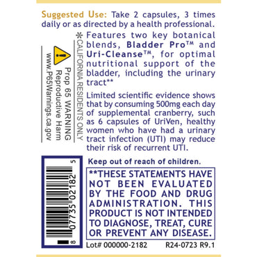 Premier Research Labs, UriVen™, 60 Plant-Source Capsules UPC 807735021825 | Hilife Vitamins