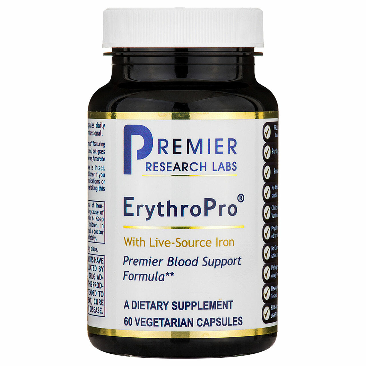 Premier Research Labs, ErythroPro, 60 Vegetarian Capsules UPC 807735021849 | Hilife Vitamins