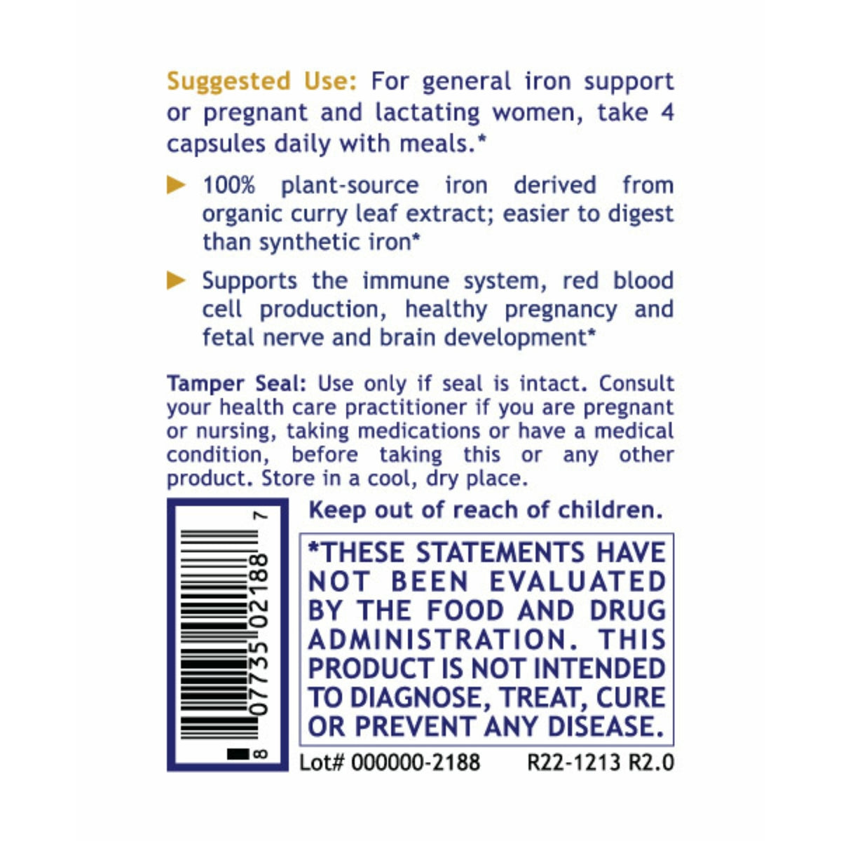 Premier Research Labs, Premier Phyto-Iron, 120 Plant-Source Capsules UPC 807735021887 | Hilife Vitamins