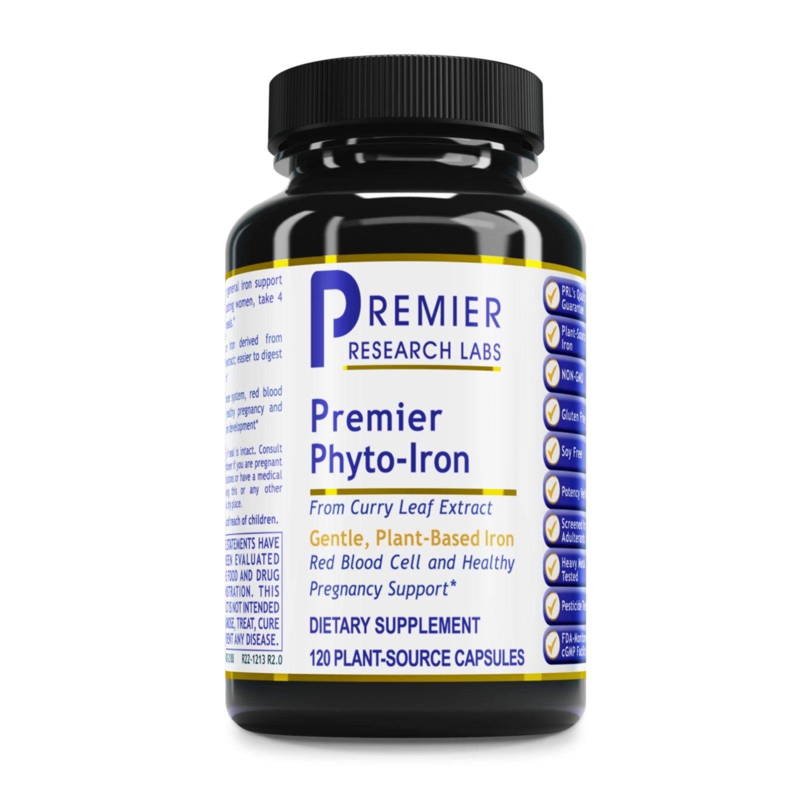 Premier Research Labs, Premier Phyto-Iron, 120 Plant-Source Capsules UPC 807735021887 | Hilife Vitamins