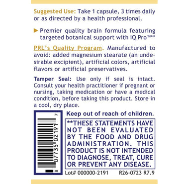Premier Research Labs, CereVen, 60 Plant-Source Capsules UPC 807735021917 | Hilife Vitamins