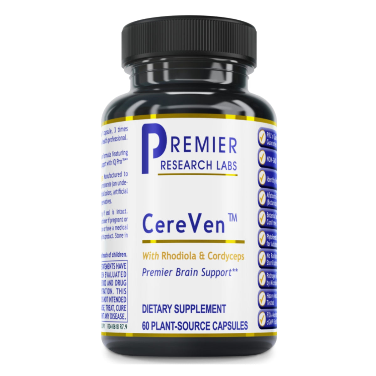 Premier Research Labs, CereVen, 60 Plant-Source Capsules UPC 807735021917 | Hilife Vitamins