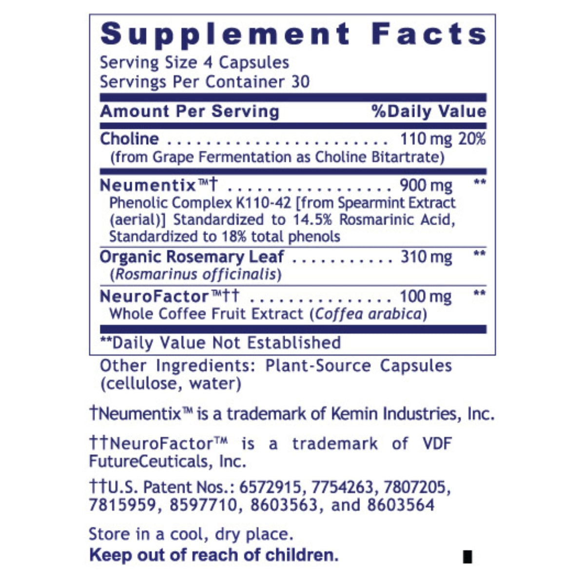 Premier Research Labs, Cognitropic, 120 Plant-Source Capsules UPC 807735021931 | Hilife Vitamins