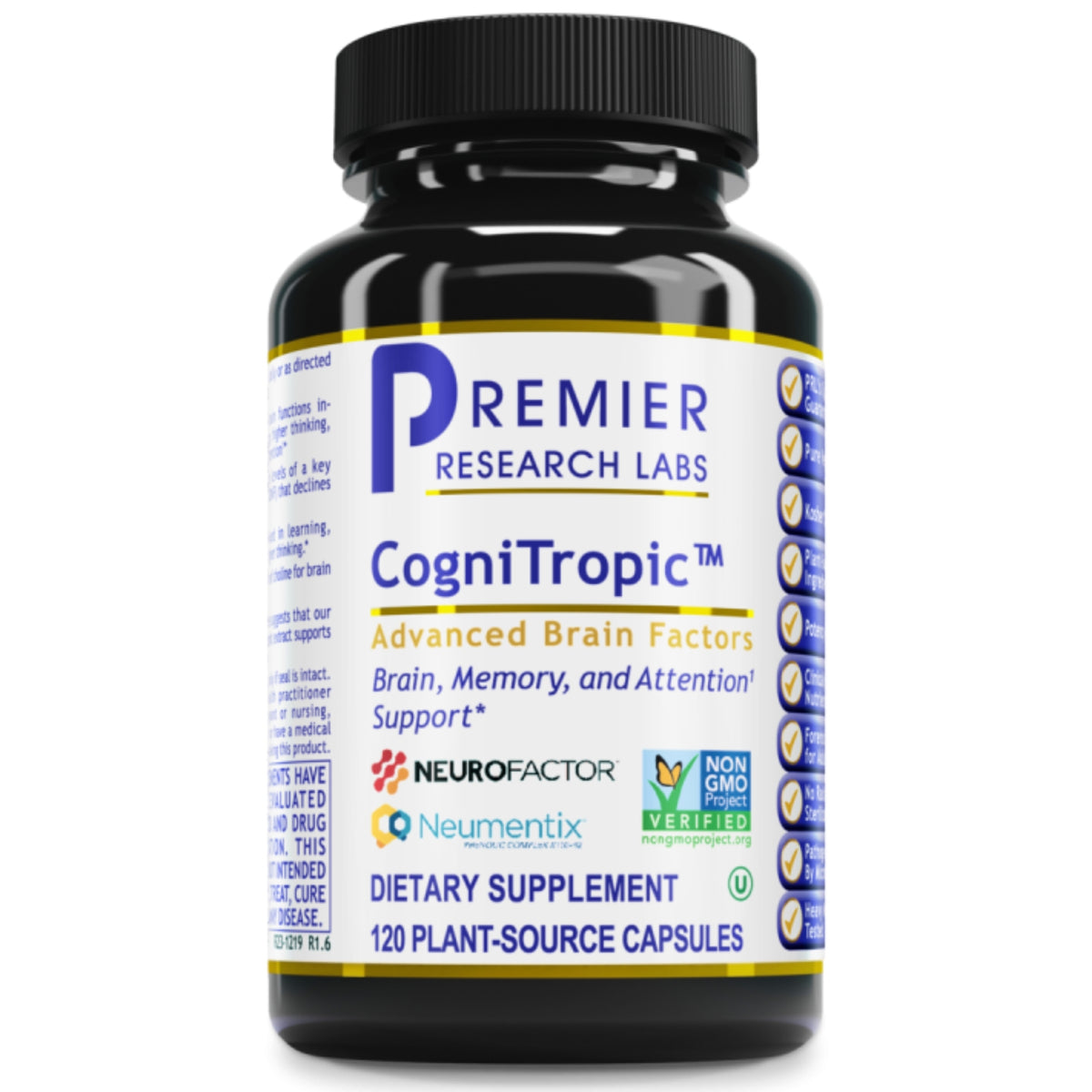 Premier Research Labs, Cognitropic, 120 Plant-Source Capsules UPC 807735021931 | Hilife Vitamins