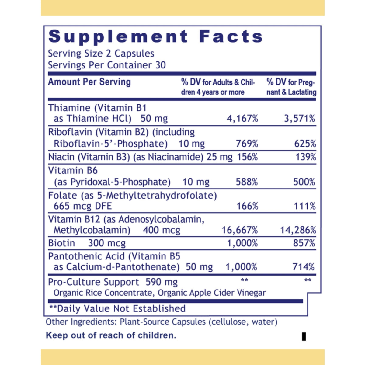 Premier Research Labs, Premier Complete B Capsules, 60 Plant-Source Capsules UPC 807735022006 | Hilife Vitamins
