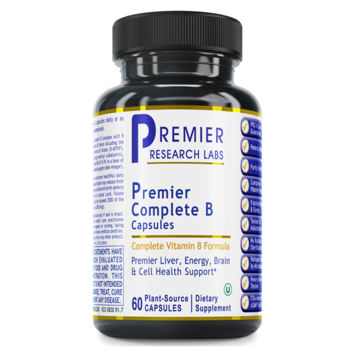 Premier Research Labs, Premier Complete B Capsules, 60 Plant-Source Capsules UPC 807735022006 | Hilife Vitamins