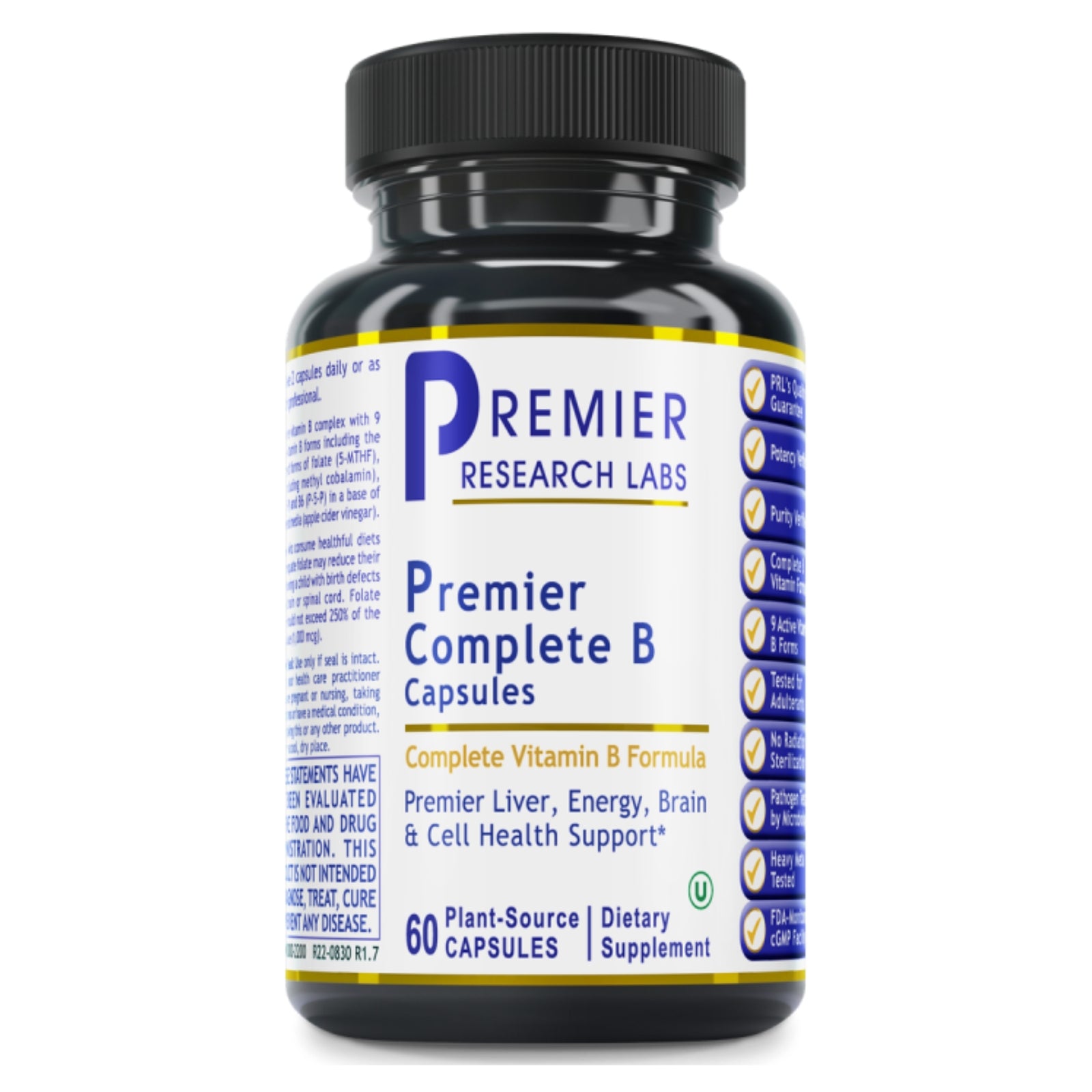 Premier Research Labs, Premier Complete B Capsules, 60 Plant-Source Capsules UPC 807735022006 | Hilife Vitamins