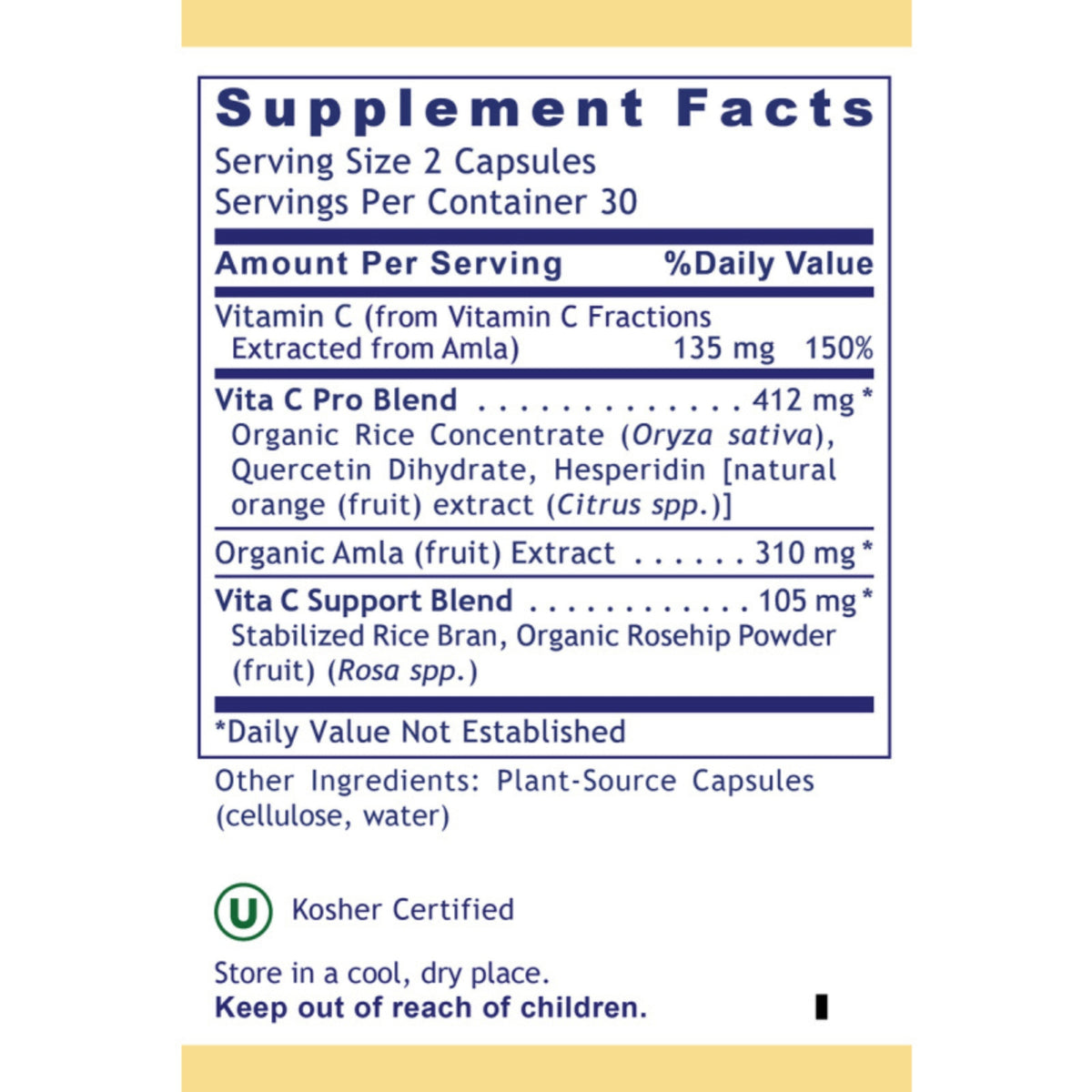 Premier Research Labs, Premier Plant Vitamin C, 60 Plant-Source Capsules UPC 807735023003 | Hilife Vitamins