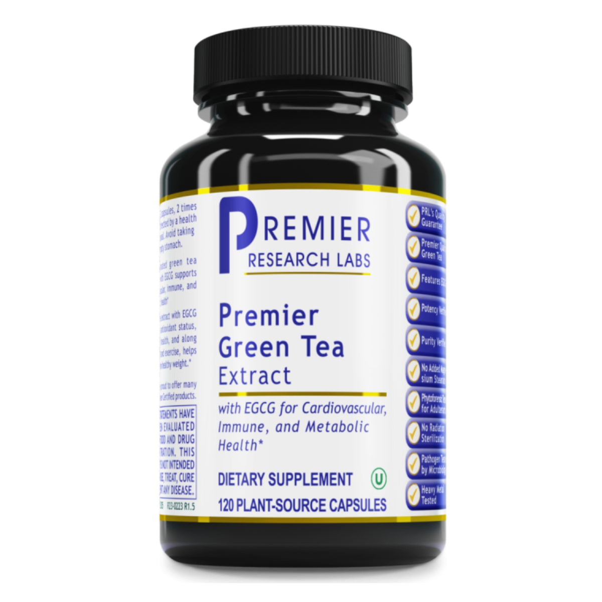 Premier Research Labs, Premier Green Tea Extract, 120 Plant-Source Capsules UPC 807735023058 | Hilife Vitamins