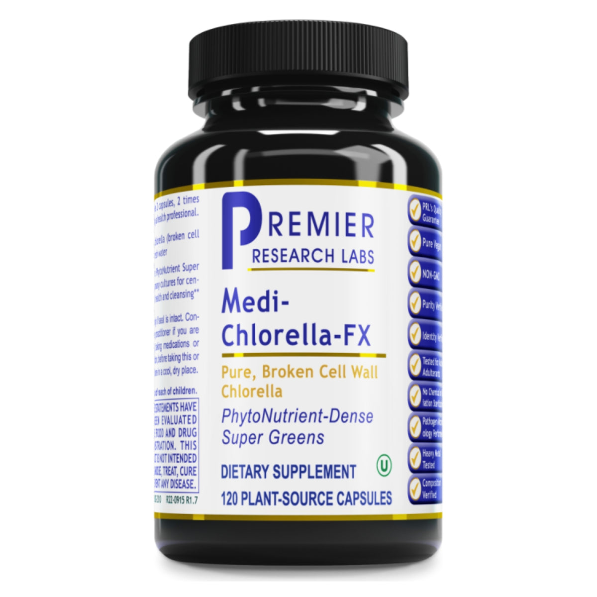 Premier Research Labs, Medi-Chlorella-FX™, 120 Plant-Source Capsules UPC 807735023102 | Hilife Vitamins