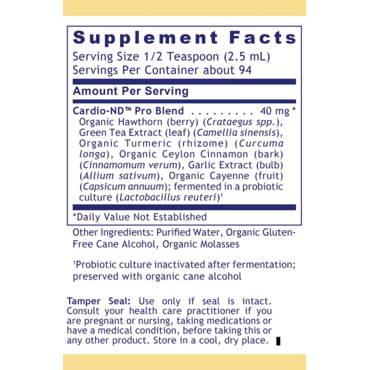Premier Research Labs, Cardio-ND (Fermented), 8 Fl Oz UPC 807735023461 | Hilife Vitamins