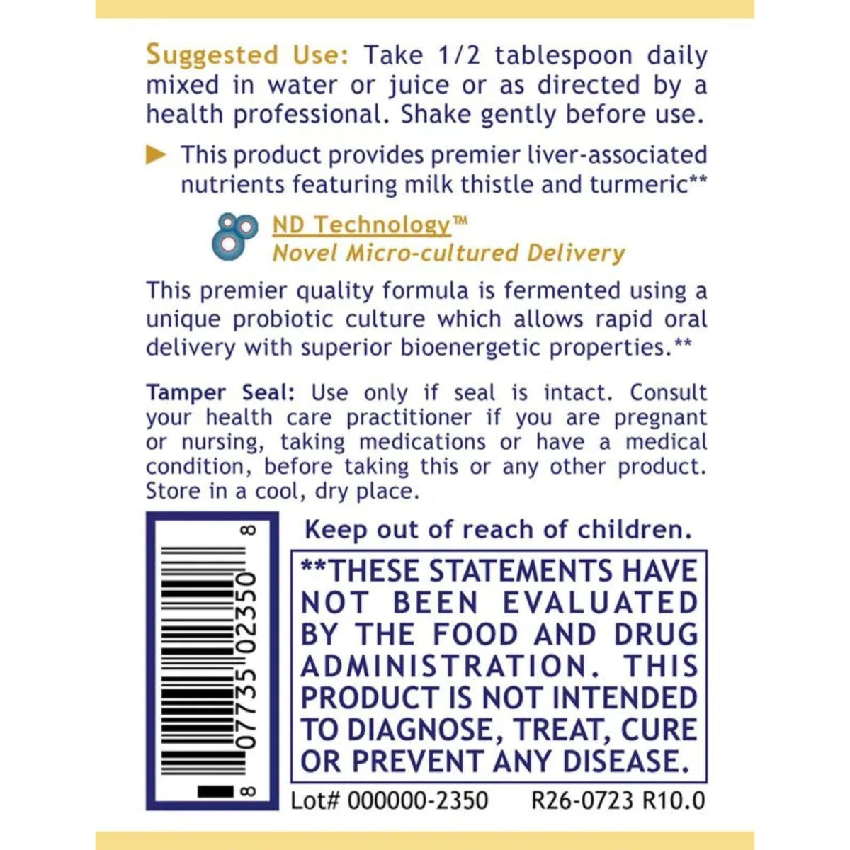 Premier Research Labs, Fermented Liver-ND™, 8 FL OZ (235 mL) UPC 807735023508 | Hilife Vitamins