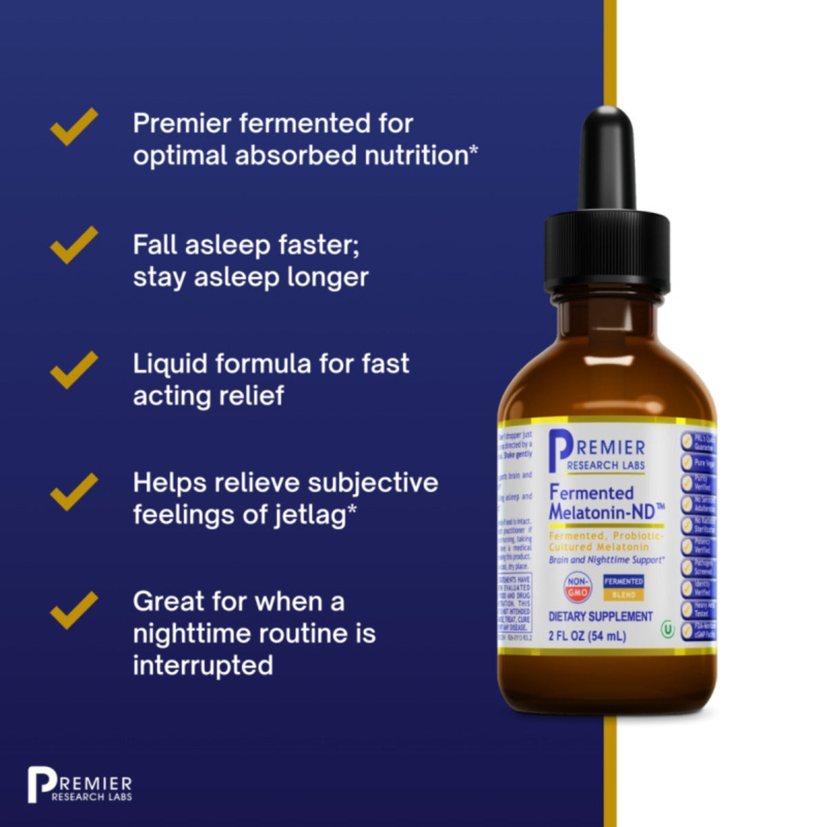 Premier Research Labs, Melatonin-ND™ (Fermented), 2 fl oz UPC 807735023546 | Hilife Vitamins