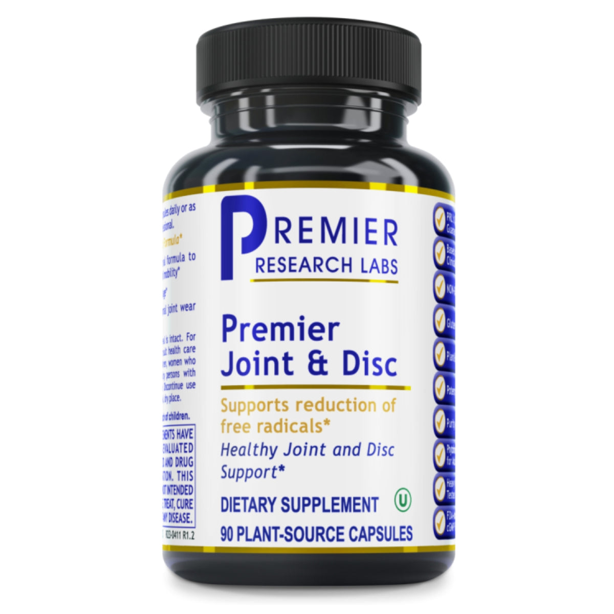 Premier Research Labs, Premier Joint & Disc, 90 Plant-Source Capsules UPC 807735023638 | Hilife Vitamins