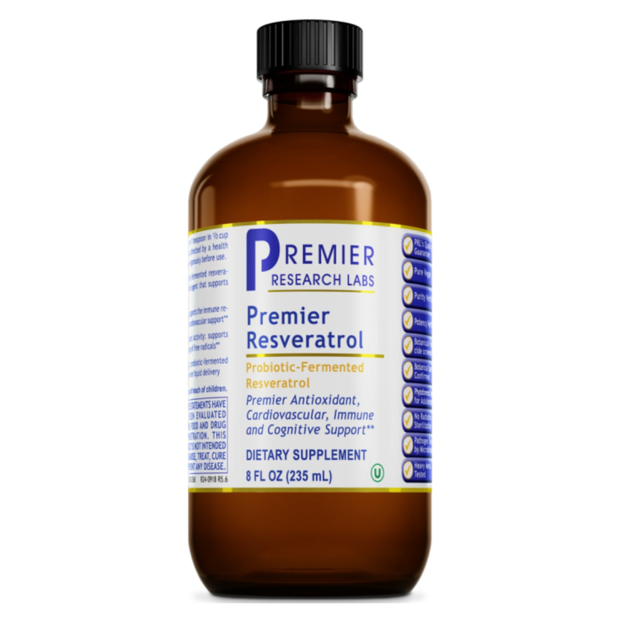 Premier Research Labs, Premier Resveratrol, (Fermented), 8 fl oz (235 mL) UPC 807735023683 | Hilife Vitamins