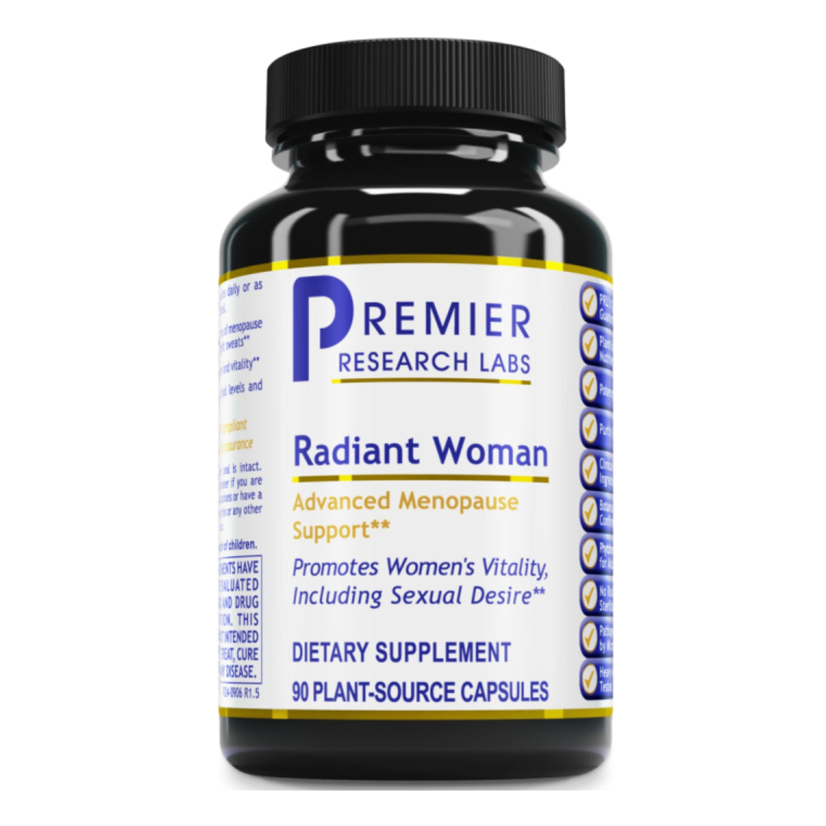 Premier Research Labs, Radiant Woman, 90 Plant-Source Capsules UPC 807735024062 | Hilife Vitamins
