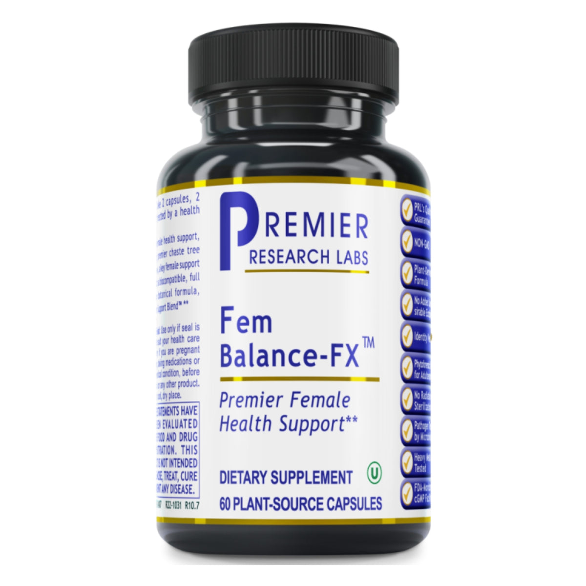 Premier Research Labs, Fem Balance-FX™, 60 Plant-Source Capsules UPC 807735024079 | Hilife Vitamins
