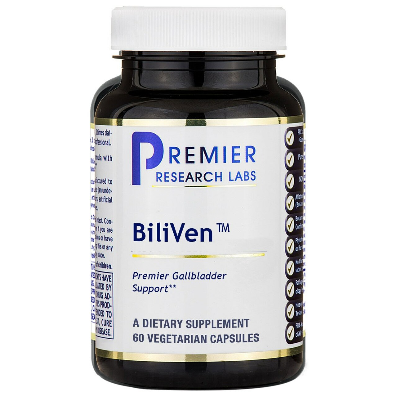 Premier Research Labs, BiliVen, 60 Vegetarian Capsules UPC 807735024116 | Hilife Vitamins